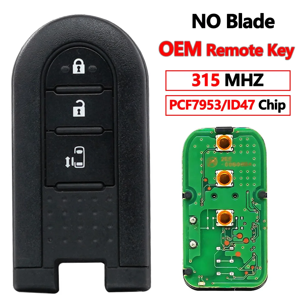 XNRKEY 2/315 Кнопка OEM для Toyota Daihatsu умный дистанционный бесконтактный ключ Terios LA600S шаг Танто пользовательский Roomy МГц FSK HITAG3