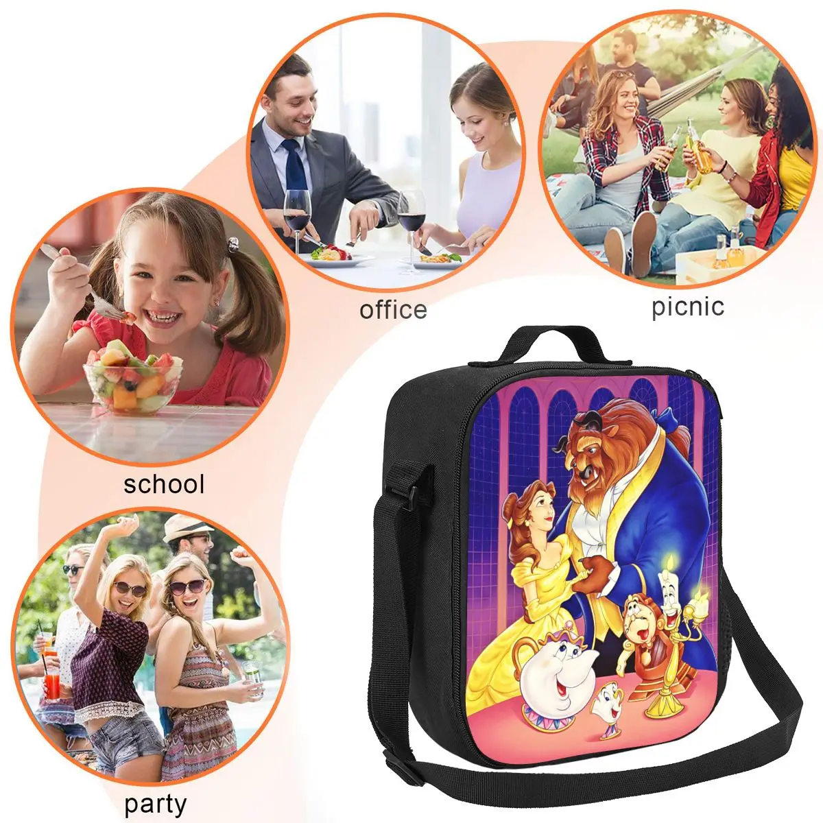 Индивидуальные коробки для ланча Красавица и чудовище Женская