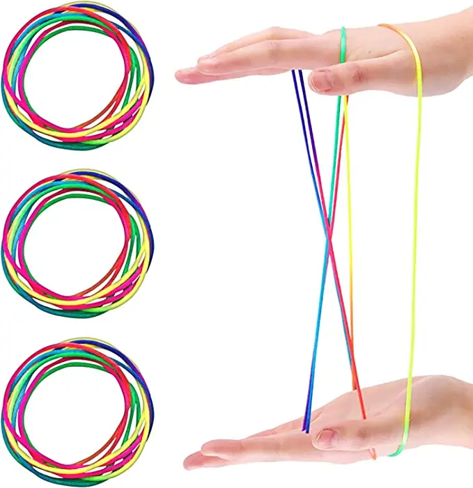 

Радужные веревки для детей, 3 шт., разноцветные Круглые игровые игрушки, цветная веревка для развития мозга, цепь для школы, офиса, бара