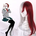 Женский длинный парик аниме мой герой Академия Тодороки шото косплей костюм из красных и белых волос боку нет реквизит для вечерние ринки на Хэллоуин