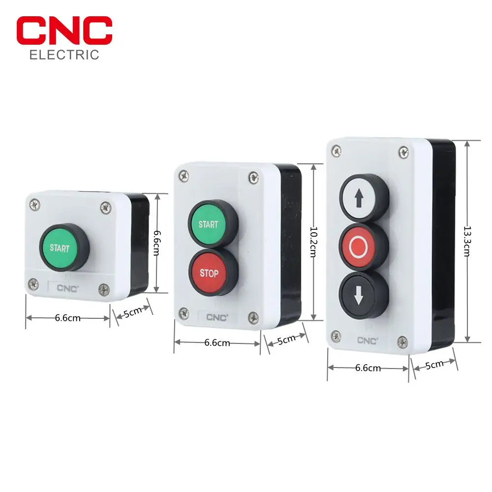 CNC Start Stop Self Sealing Waterproof Button Switch Emergency Industrial Handhold Control Box With Arrow Symbol |
