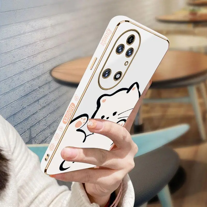 Роскошный чехол для телефона White Cloud Cat Huawei P50Pro P50 P30 P40Pro P40 P40Lite P30Lite P20 Mate 50 40 Nova 11 10SE