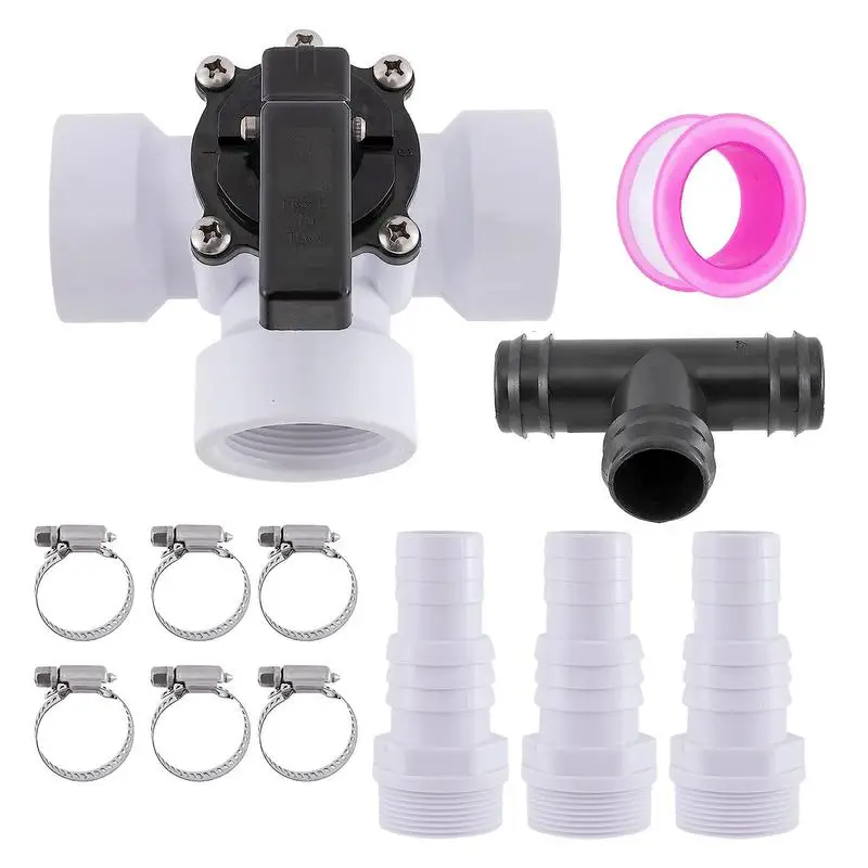 

Bypass Kit For Pool Solar Heater Quick Connect Pool Diverter Valve Hose Connection Attaching Multiple Units Replacement Part For