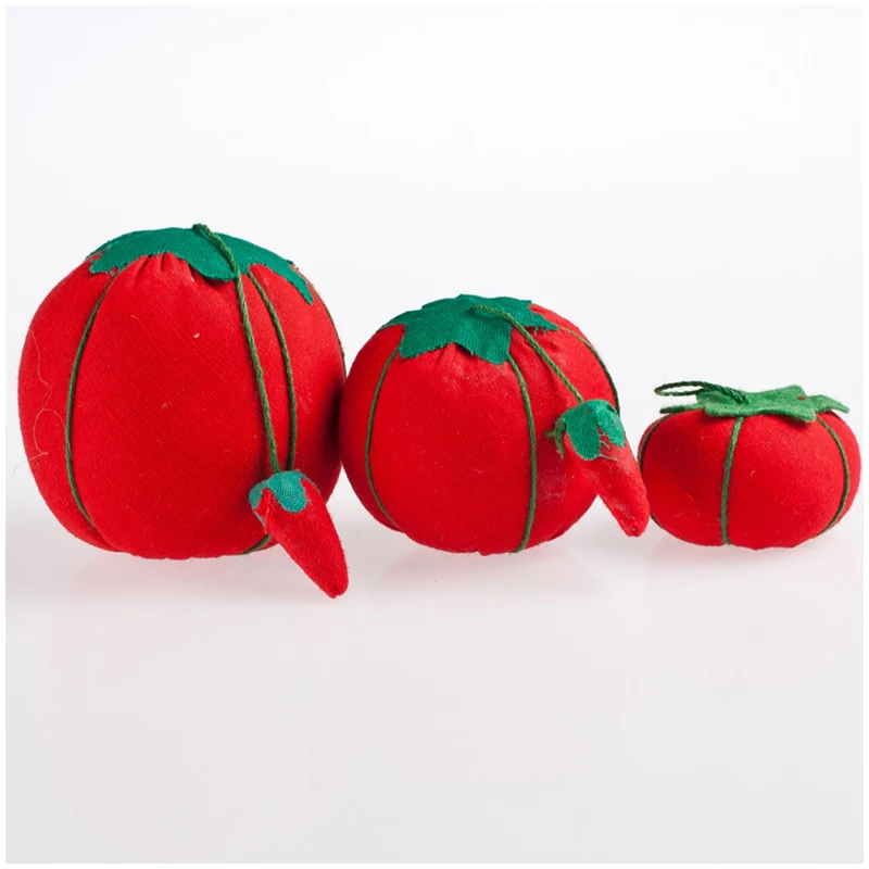 Томатная игольница шарообразной формы для шитья Tomato Ball Shaped Sewing Needle Pin Cushion DIY Cross Stitch Tool Pincushions With Elastic Wrist Belt Accessories