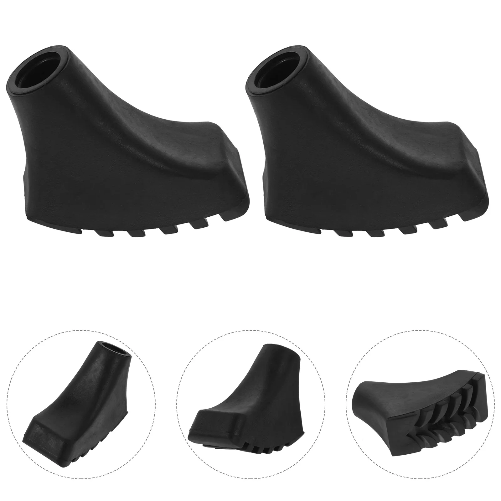 

6pcs Trekking Pole Rubber Tips Crutch Tips Anti-skid Cane Foot Cover Walking Stick Foot Pad