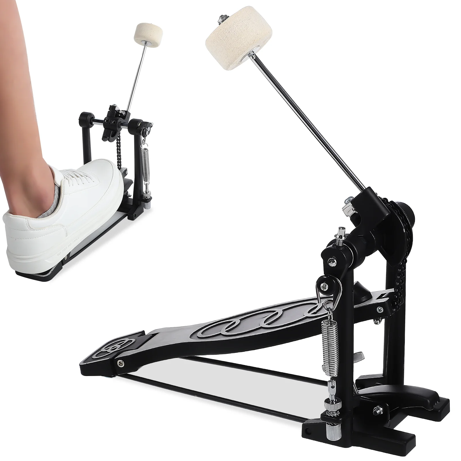 

Drum Kit Pedal Replacement Percussion Instrument Accessory Professional Cast Iron Single For