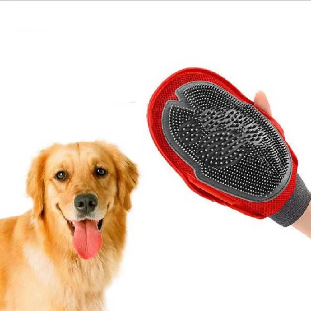 

Gentle Efficient Pet Grooming Glove Cat Deshedding Glove Dog Brush Glove Dog Combs Pet Glove Dog Bath Cleaning Supplies