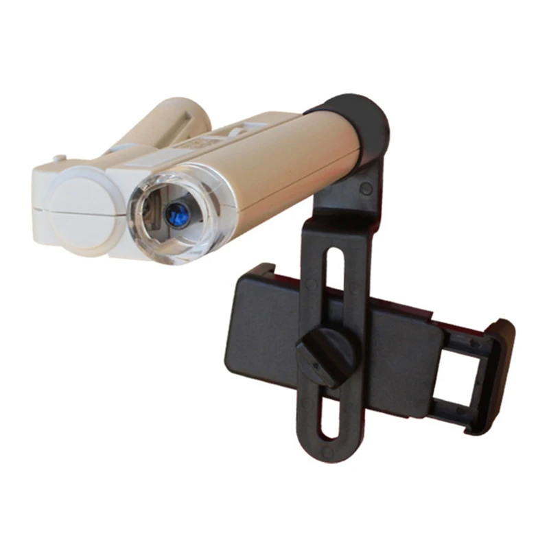 

Agnicy Handheld Microscope 150X with LED Lighting Light Source with Mobile Phone Camera Stand