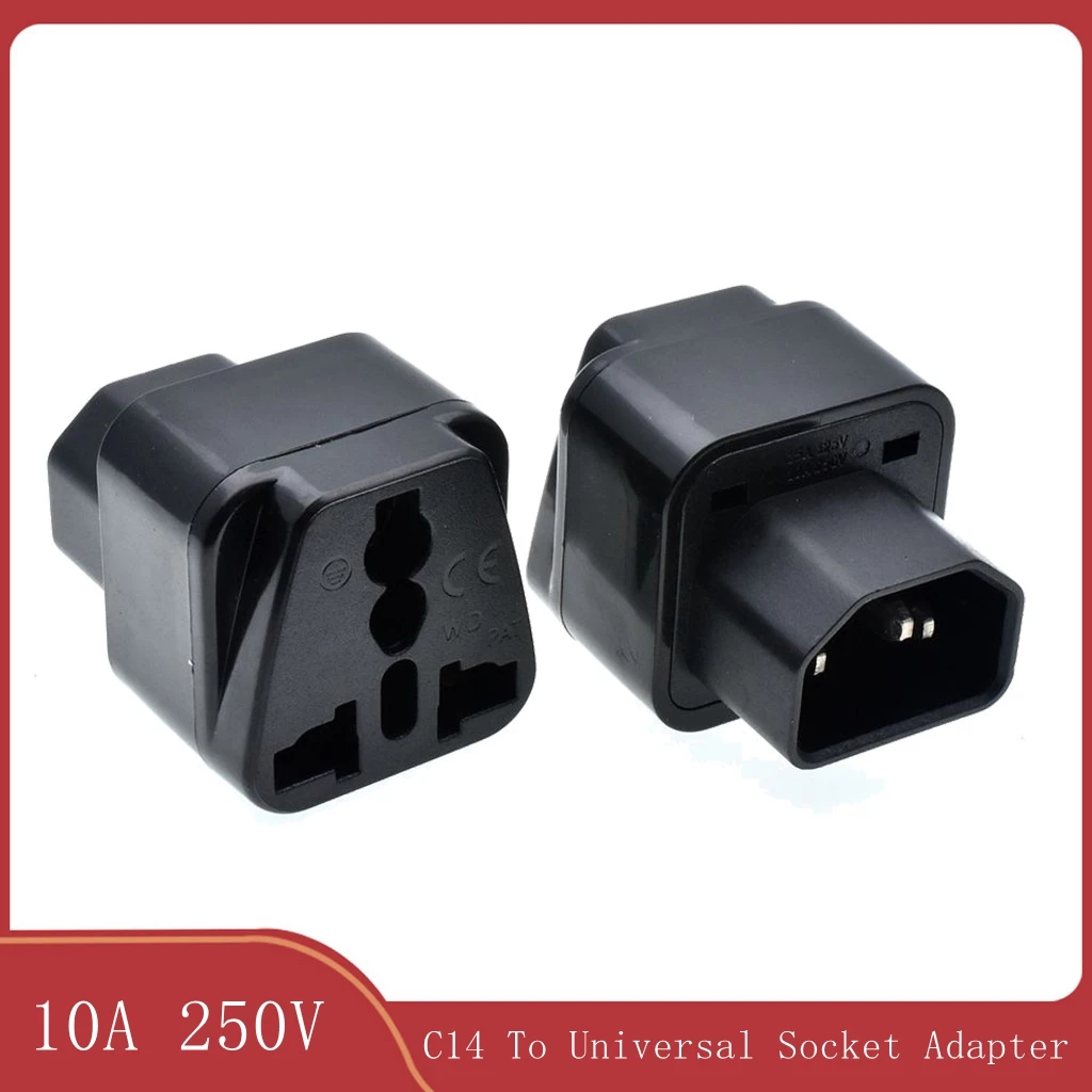 Фото Белый/черный AC Электрический IEC 320 C14 PDU адаптер питания разъем компьютера IEC 320 C13 к C14 мощность PDU разъем конвертер №1