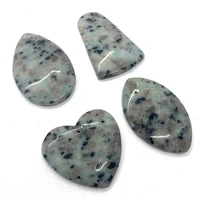 bell shape charms for jewelry making diy necklace earrings gem drop shape natural dalmatine stone pendants accessories 5pcs