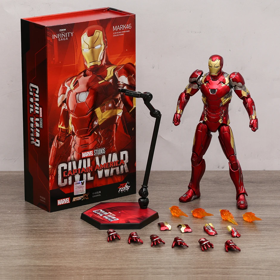

ZD Marvel legends Avengers Iron Man MARK XLVI MK46 Action Figure Collectable Model Toy For Christmas Gift