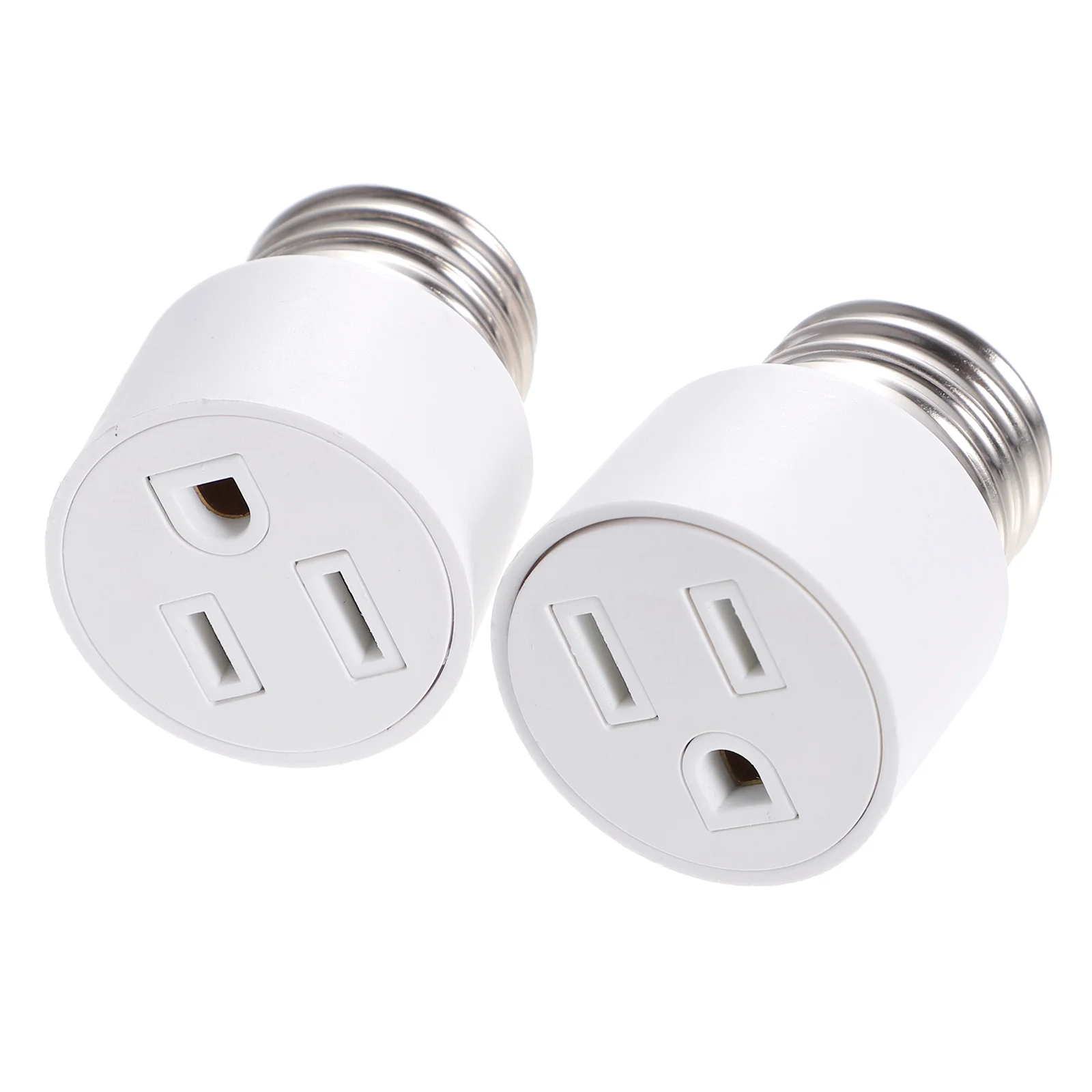 

2 Pcs E27 Converter Lamp Holder Base Plugs E26 Bulb Splitter Outlet Adapter Light Socket Product