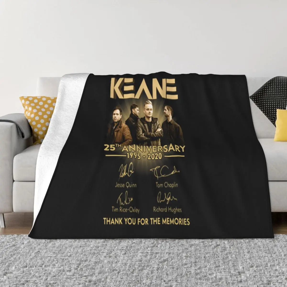 Одеяло в стиле аниме Keane 25th Anniversary 1995&#x272020 с подписями Спасибо за воспоминания