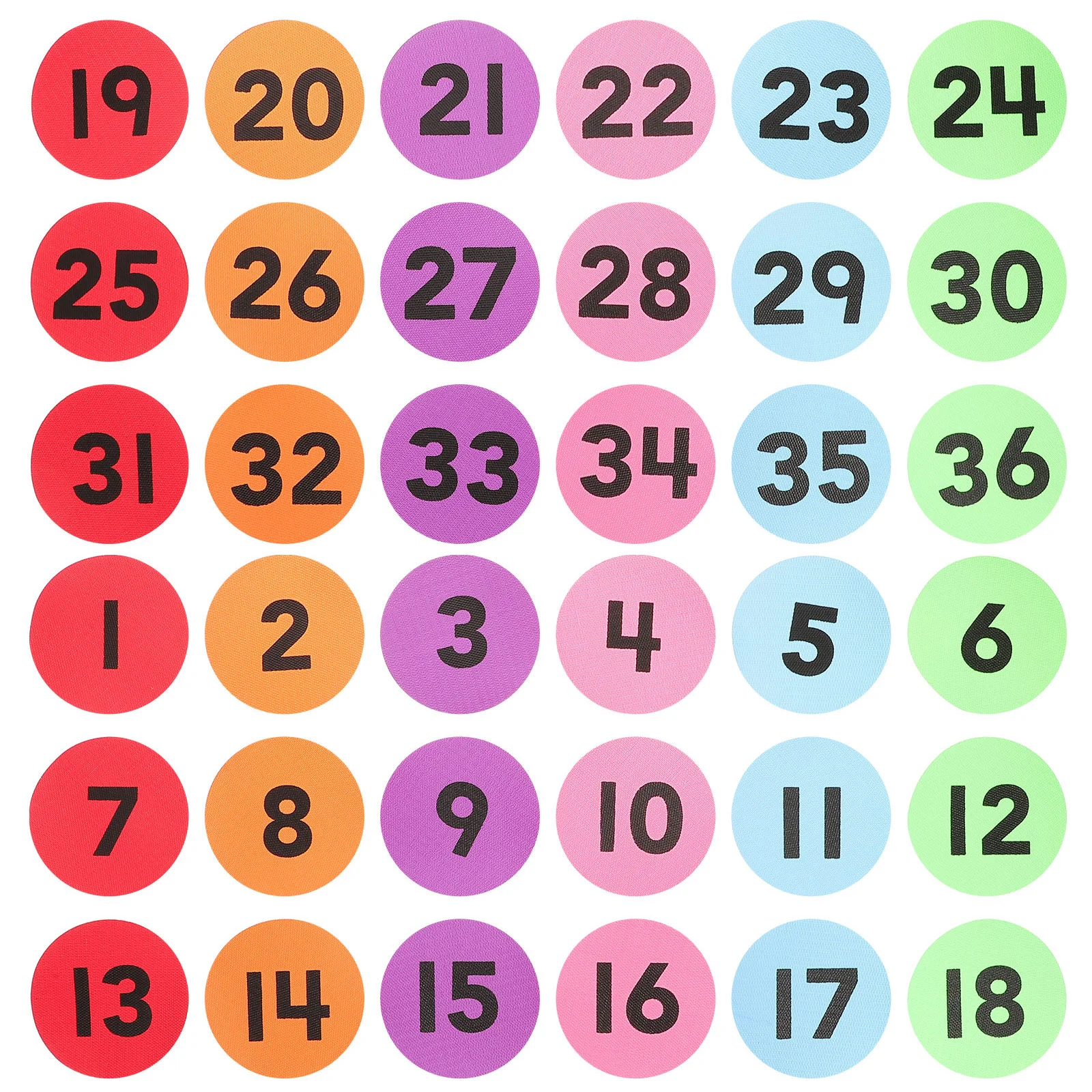 

36 Sheets Carpet Markers Floor Tag Student Sticker School Spot Circular Outdoor Rug Label Children Nylon