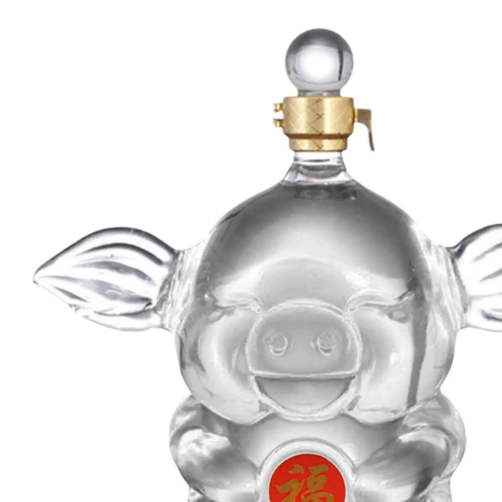 

1Pcs Whisky Decanter Glass 1000ml Liquor Cute Pig Figurine for Dining Bar