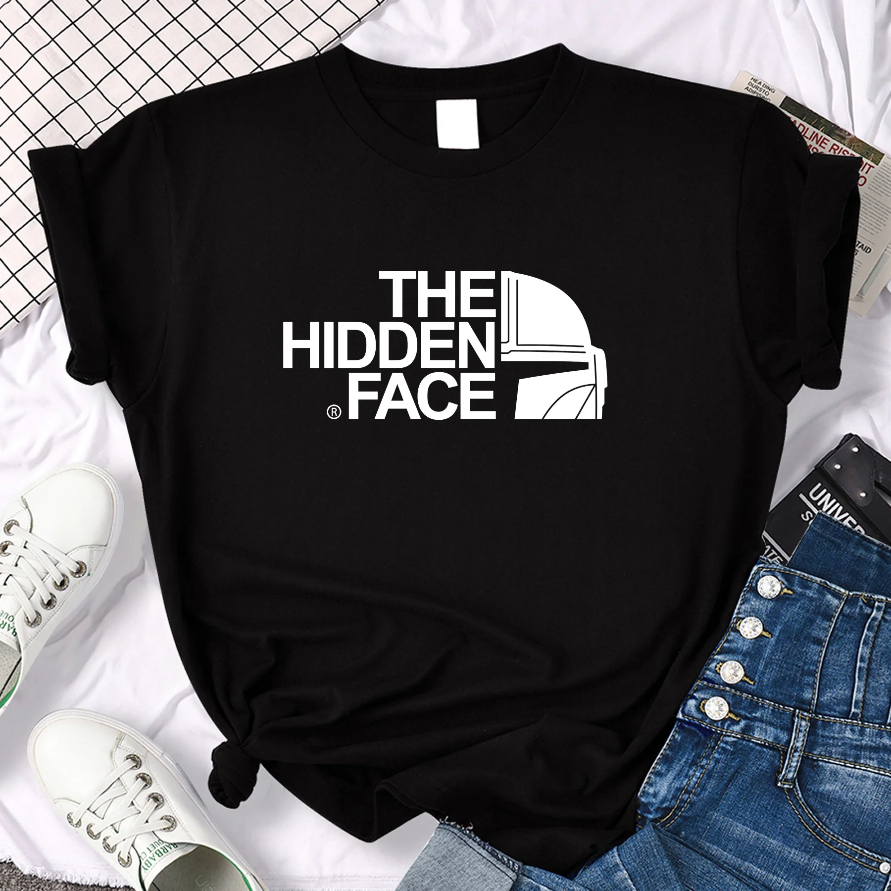 

Amazing Male Tees Men T-shirt Casual Oversized The Hidden Face T-shirt Women T-shirts Graphic Streetwear Ladies Y2k T Shirt