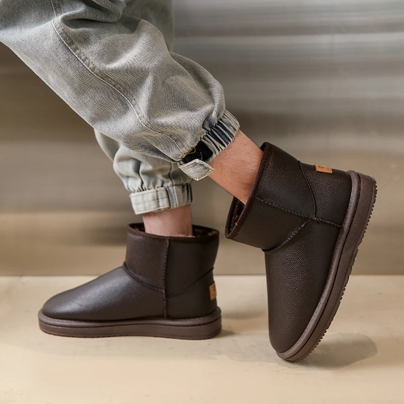 Snow Boots Women's Short-tube Thickened Cotton Shoes Non-slip Winter New Set Foot Student Women's Shoes 2022 Warm Nude Boots