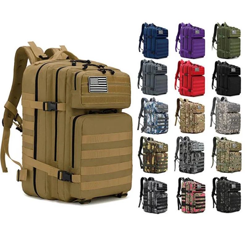 

50L 1000D Nylon Waterproof Tactical Backpack Army Molle Mochila Men Outdoor Military Camping Hiking Trekking Fishing Hunting Bag