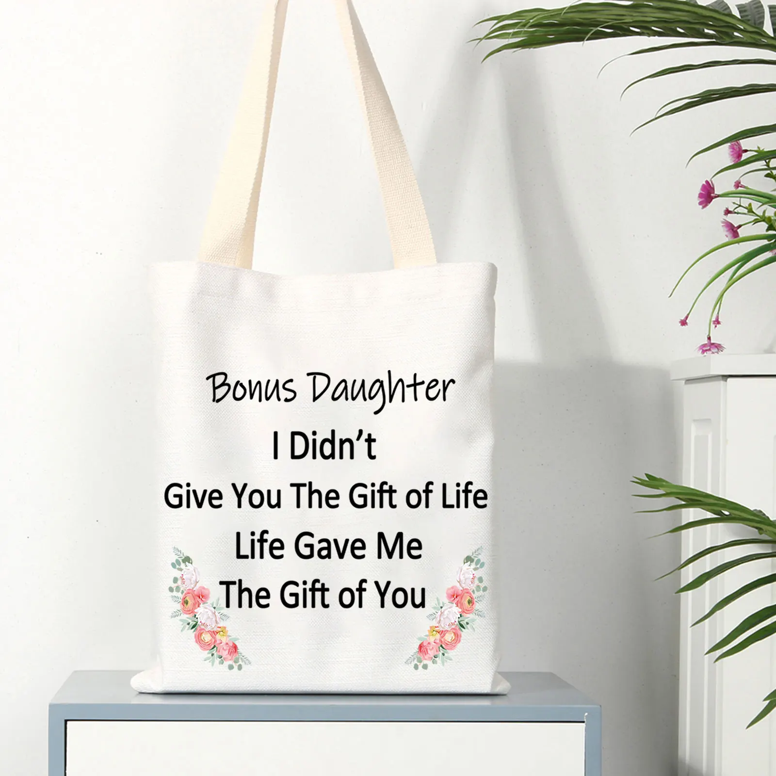 

Ladies Casual Tote Bag Canvas Letters Pattern Design Travel Large Capacity Linen Female Exquisite Shopping Bag for Outdoor