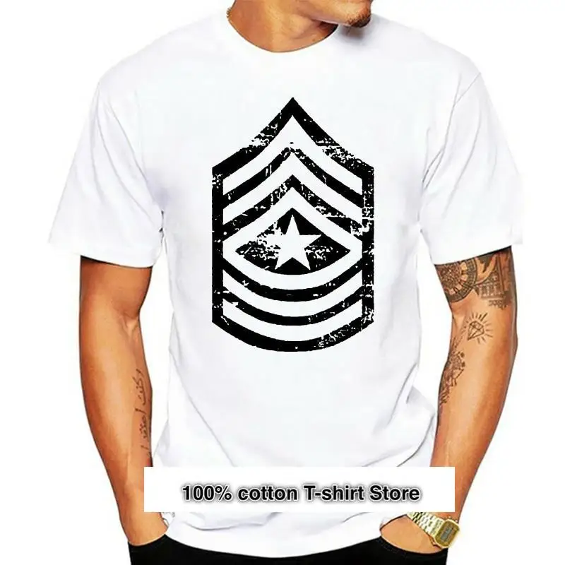 

Camiseta de манга corta Hipster para hombre, camisa Vintage de E-9 de ejercito, sargento Large rango, Veteran