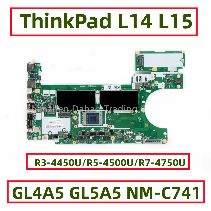 

Материнская плата GL4A5 GL5A5 для ноутбука Lenovo ThinkPad L14 L15 с процессором R3 R5 R7 PRO FRU 5B20W77594 5B20W77588 5B20W77606