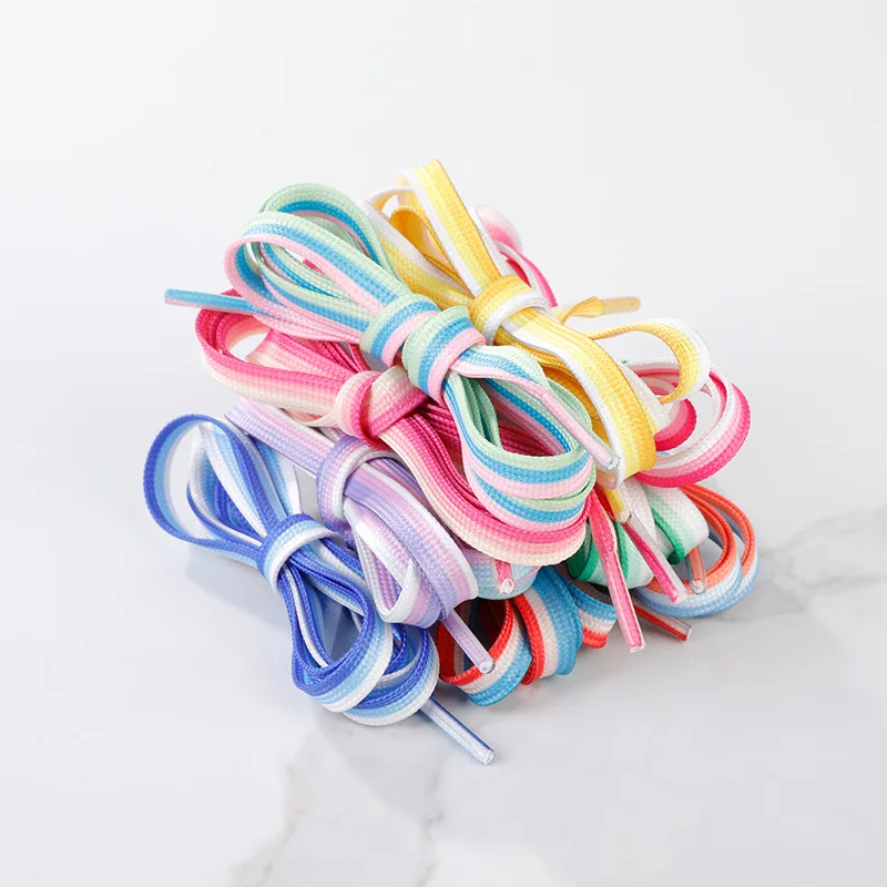 

NEW Colorful Fashion Flat Shoe Laces for Sneakers Shoelaces Leisure Washable Without Fading Shoes Accessories Shoestring 1 Pair