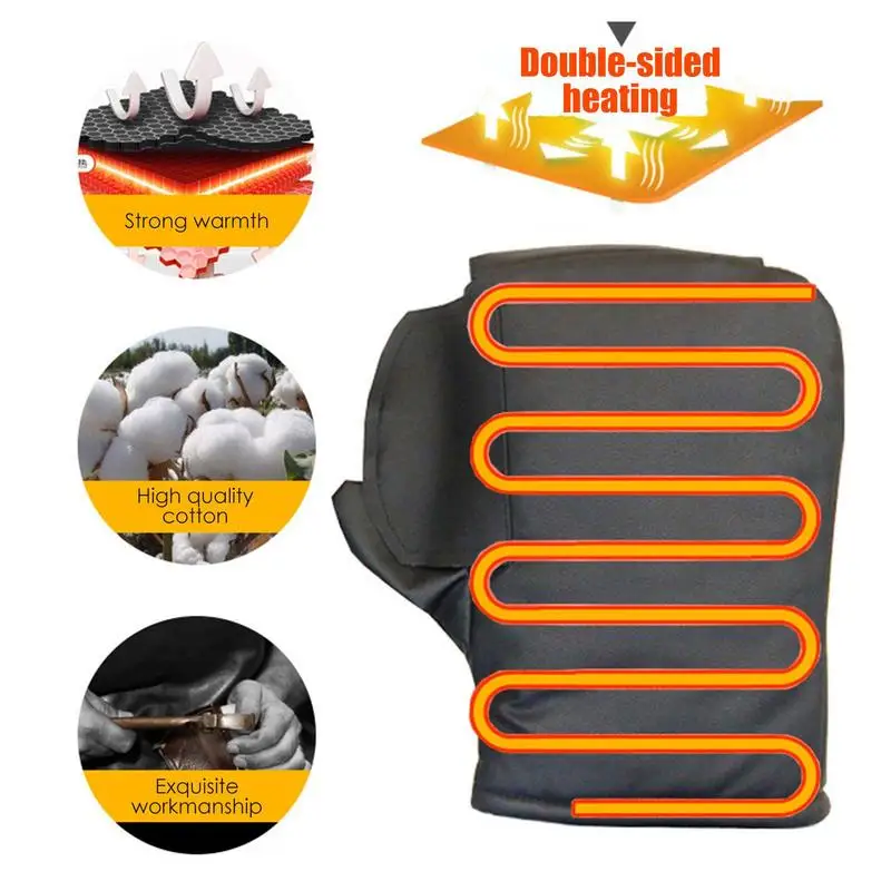 

Winter Motorcycle Handlebar Muffs 3 Adjustable Temperature Muffs Thick Warm Motorcycle Electric Heated Handlebar Rainproof Glove