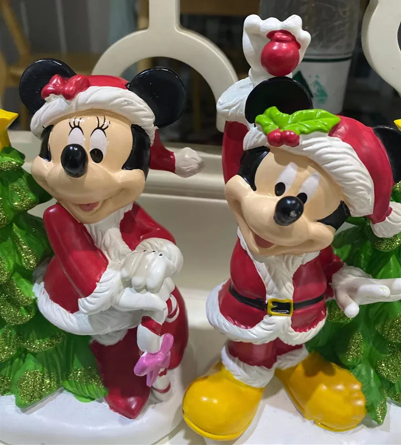 

Паровая фигурка Disney Микки и Минни на Хэллоуин, Игрушечная модель, кукла 15,5 см