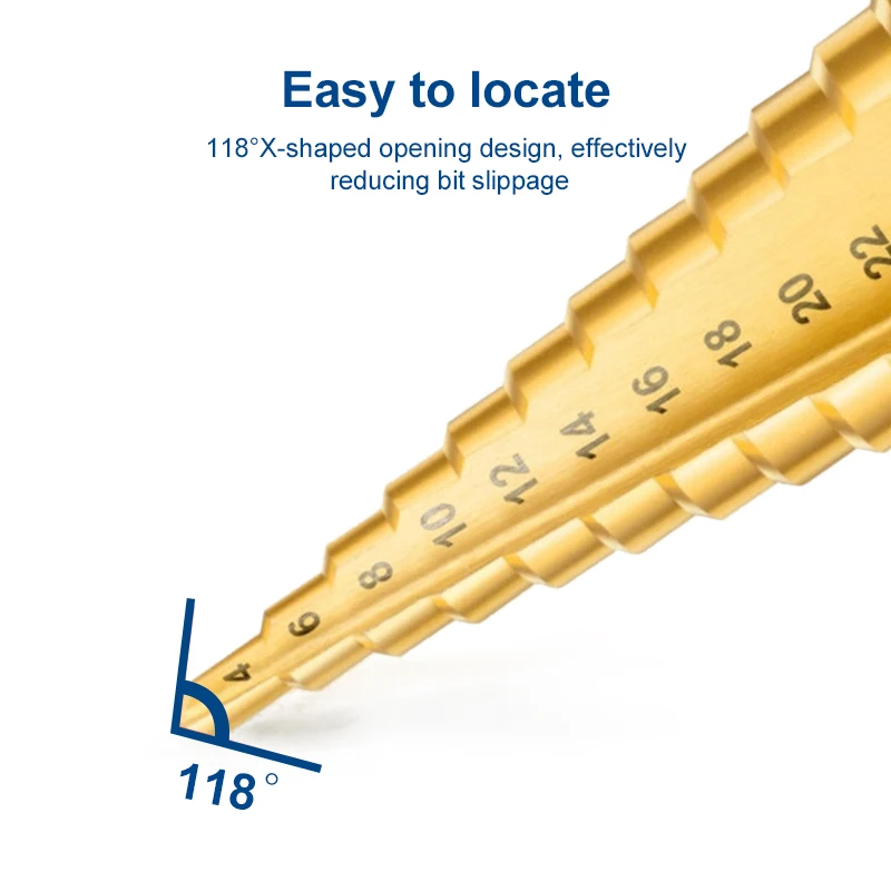 Ступенчатое сверло с титановым покрытием быстрорежущий инструмент для