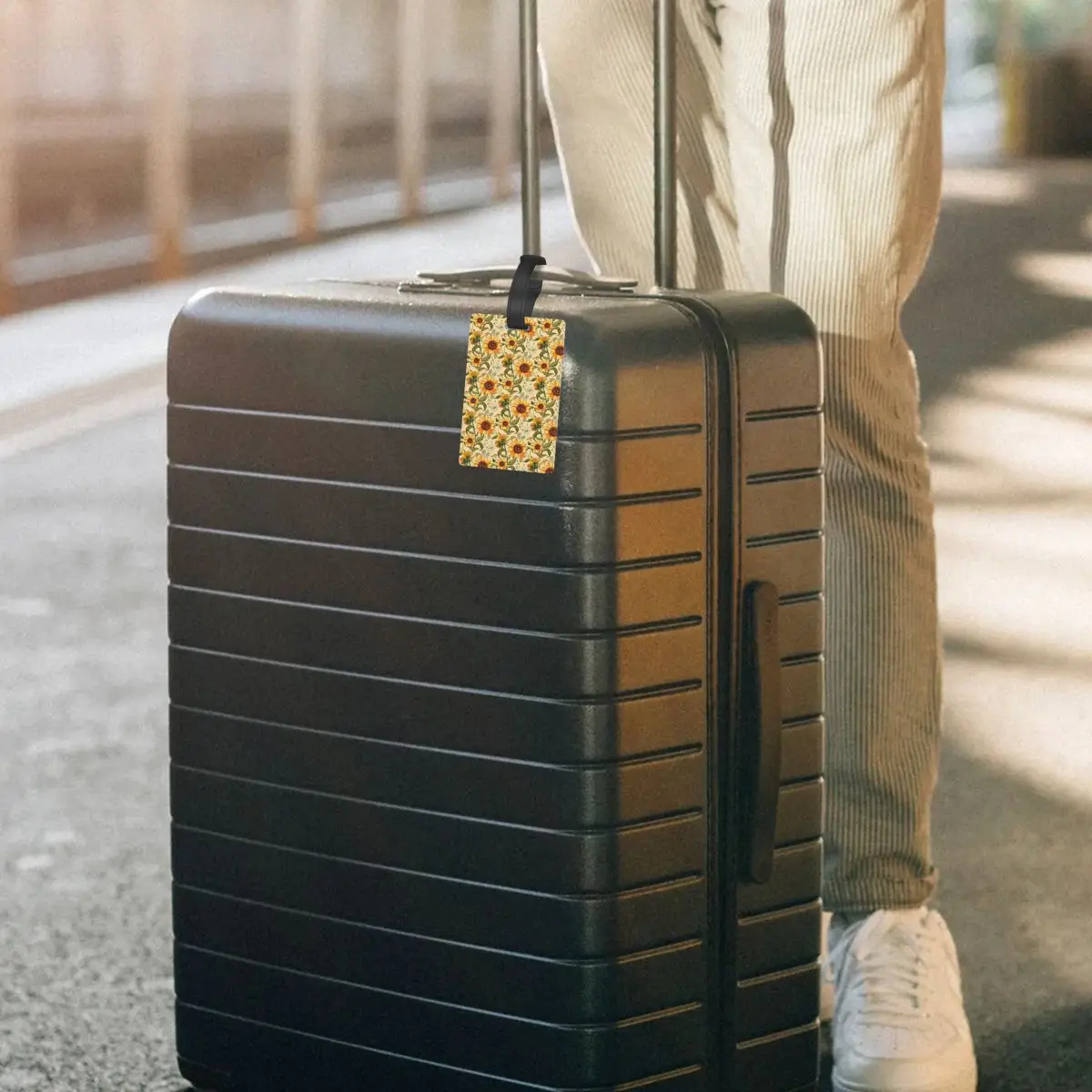 Подсолнухи 70s Винтажный Золотой ретро шаблон Цветы Аксессуары для путешествий из