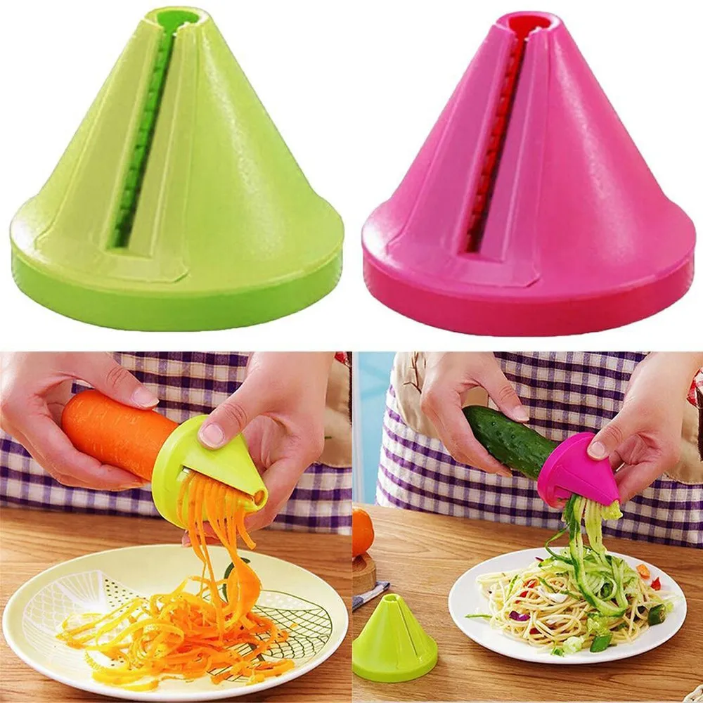 

Home Kitchen 1PC Kitchen Multi-Function Cutter Creative Spiral Wire Cutter Rotary Cutter Cut Vegetable Grater Kichen Tool