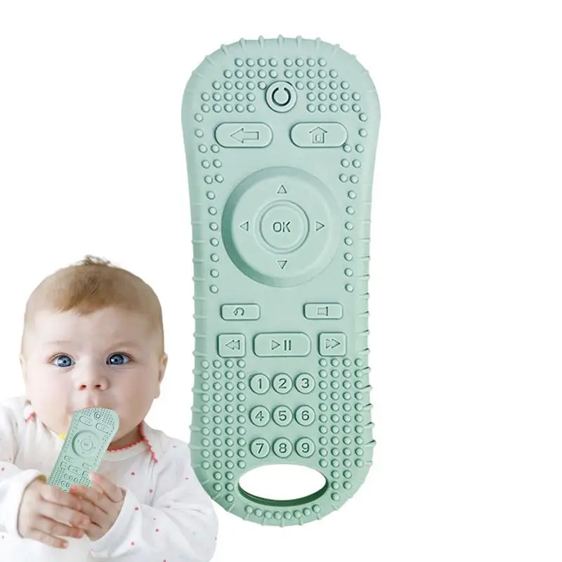 

Teething Chew Toy BPA Free Remote Control Shape Pacifier Soft Baby Teething Artifact For Dental Care For Newborn Infant