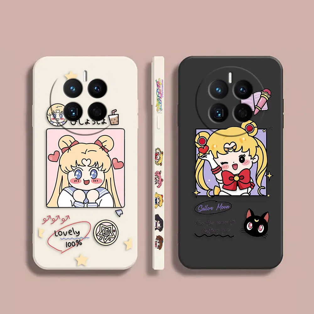 

Phone Case For Huawei MATE 10 20 20X 30 40 50 P20 P30 P40 P50 P60 PRO PLUS Case Cover Funda Cqoue Shell Capa Cartoon Sailor Moon