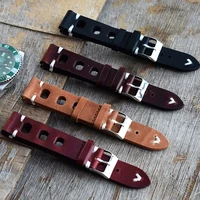 handmade vintage real leather strap watch band watch accessories bracelet 18mm 20mm 22mm 24mm red black brown color watchband
