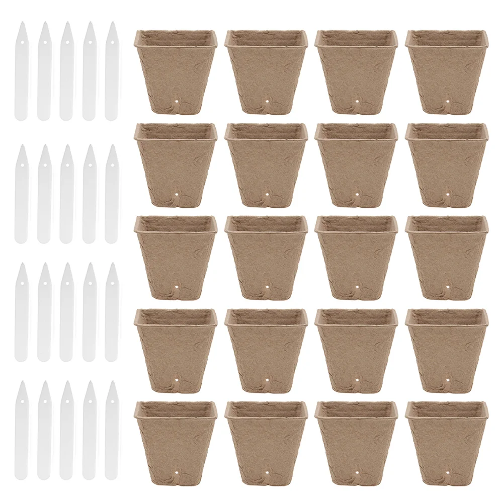 

Flower Plantss Nursery Cup Biodegradable Pots Home Garden Small Plants Tray Pulp Starter Trays