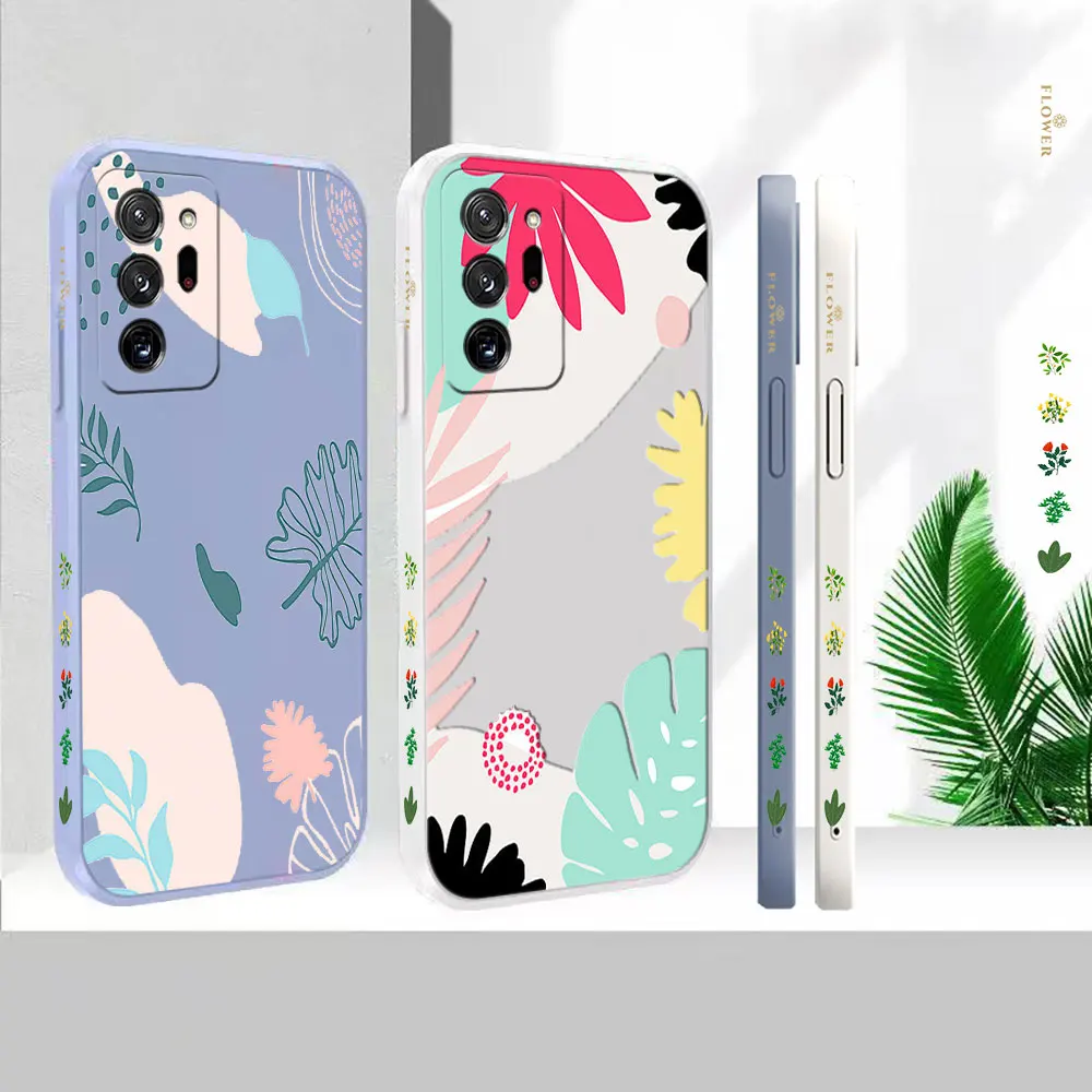 

Watercolor Flower Plant For Samsung A50 A30 A20S A10S A10 A14 M32 M22 M12 M32 M40S M80S M60S Note 20 10 9 5G Pro Plus Lite Case