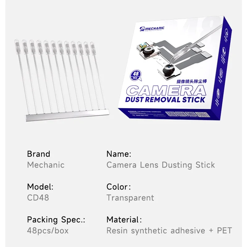 

MECHANIC CD48 очиститель объектива камеры, синтетическая палочка из смолы, удаление отпечатков пальцев, инструменты для очистки экрана объектива камеры телефона
