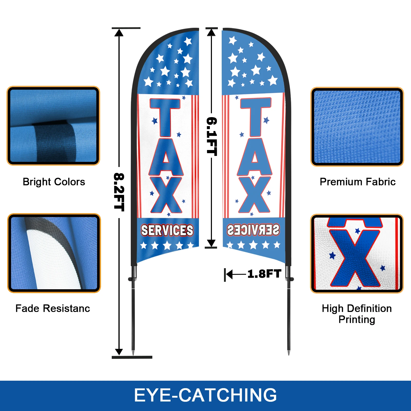 FSFLAG 1 шт. 280 см налог перо флаг с флагштоком рекламный наружный баннер украшение