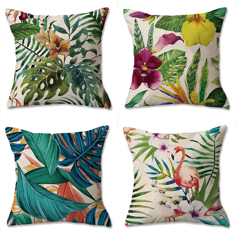 

4pcs Cushion Cover Cotton Linen Retro Ethnic Style Bedroom Living Room Sofa Decoration Pillowcase