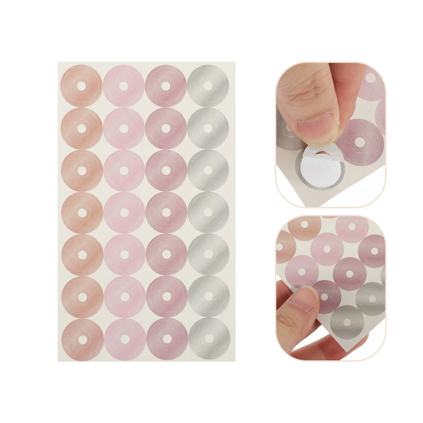 

16 Sheets Tag Hole Punch Stickers Reinforcements Hole-punched Pages Ring Labels Note Paper Decorative