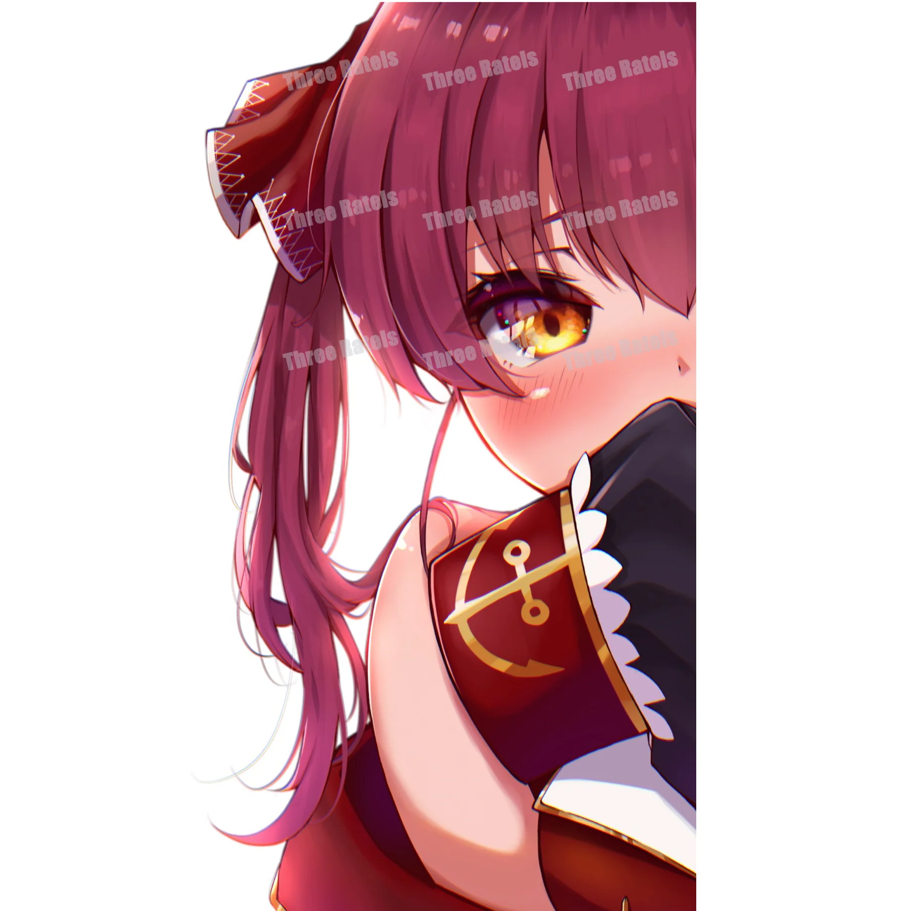 

B916 Lovely Houshou Marine Hololive Girl Peeker Decoration Laptop Door Decal PVC Motorcycle Car Sticker