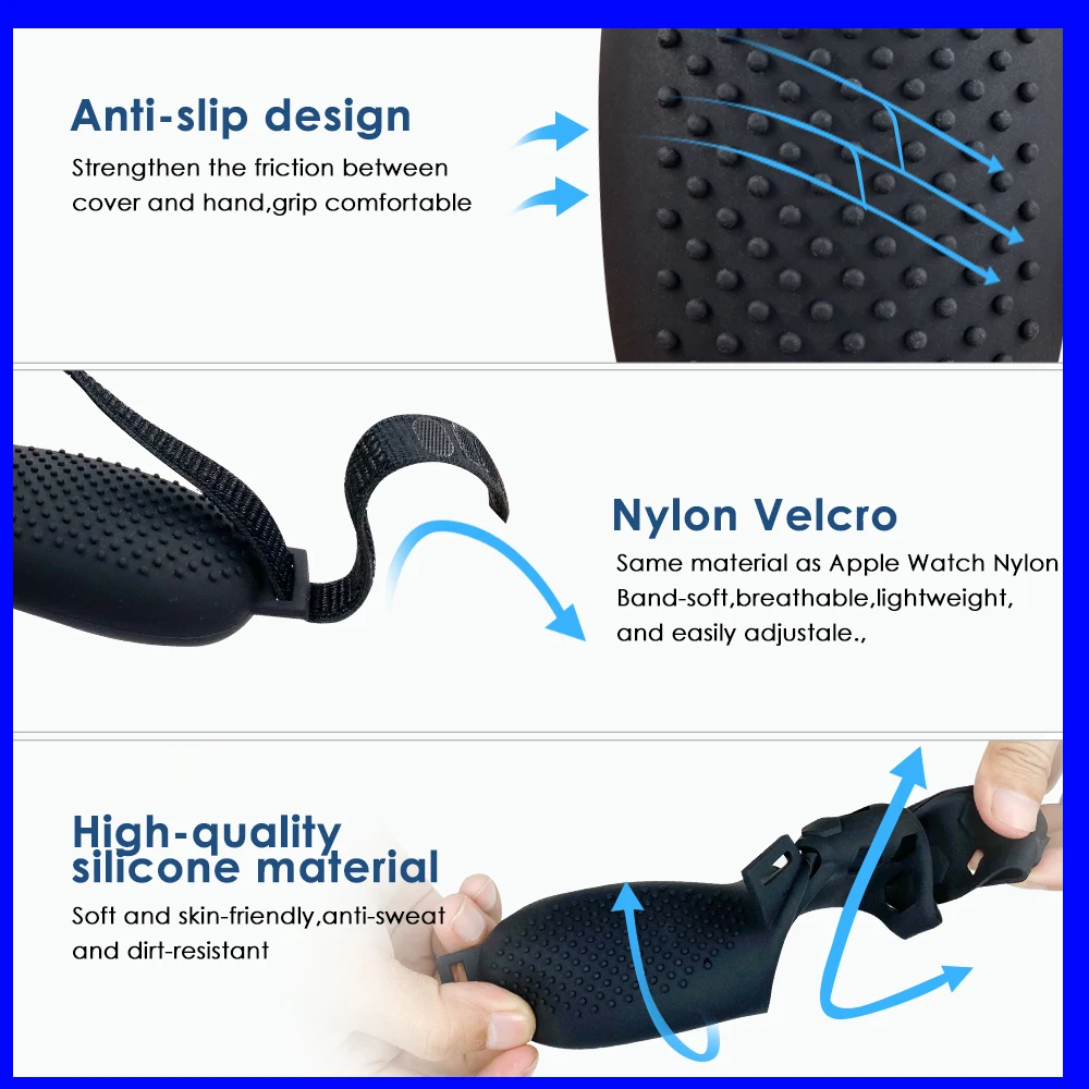 Silicone Grip Cover For Oculus Quest 2 VR Accessories Vr Controller Handle  Anti-falling silicone handle protective sleeve enlarge