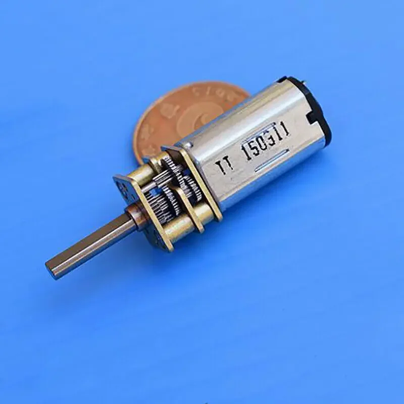 

N30 Микро-металлический мотор-редуктор 12 мм * 10 мм DC 5 В 6 В 60 об/мин Медленная скорость Редуктор с большим крутящим моментом Длинный вал Мотор-редуктор Робот-автомобиль