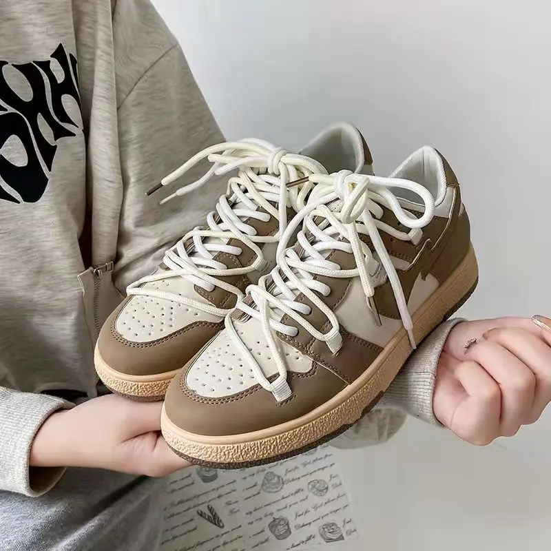 

Brand Lace Up Women Sneakers Flat Shoes Ladies Outdoor Casual Color Luxury Vulcanize Shoes Women