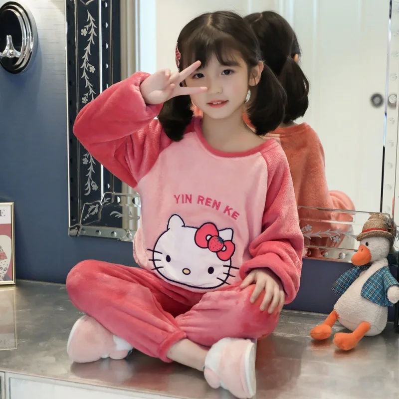 

2 шт./комплект, Детская плюшевая Пижама с рисунком Hello Kitty Sanrio