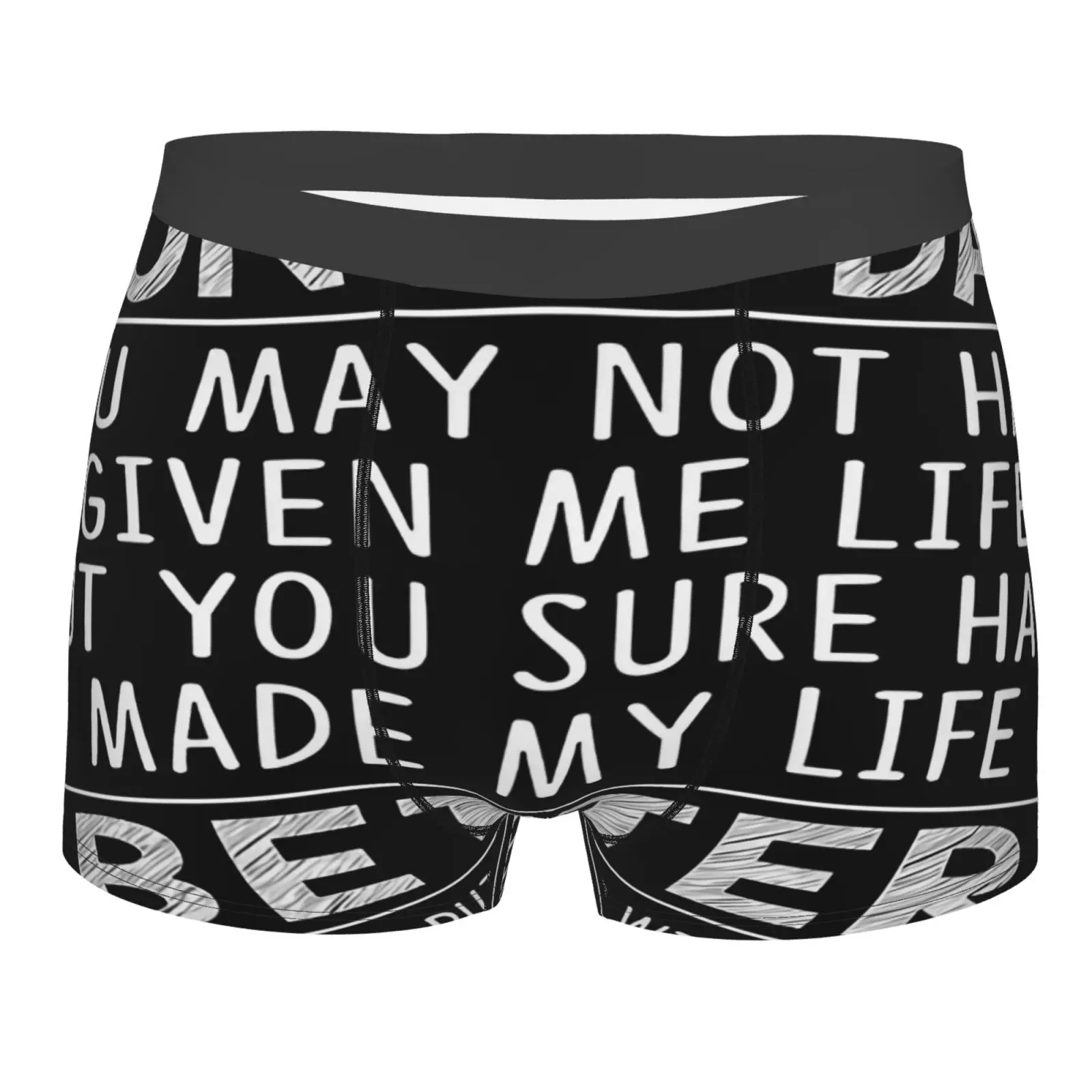 

To My Step Dad Best Step Men Underwear Polyester For Men Black Men's Clothing Is Sexy For Watts Long Polyester With Pocket Red