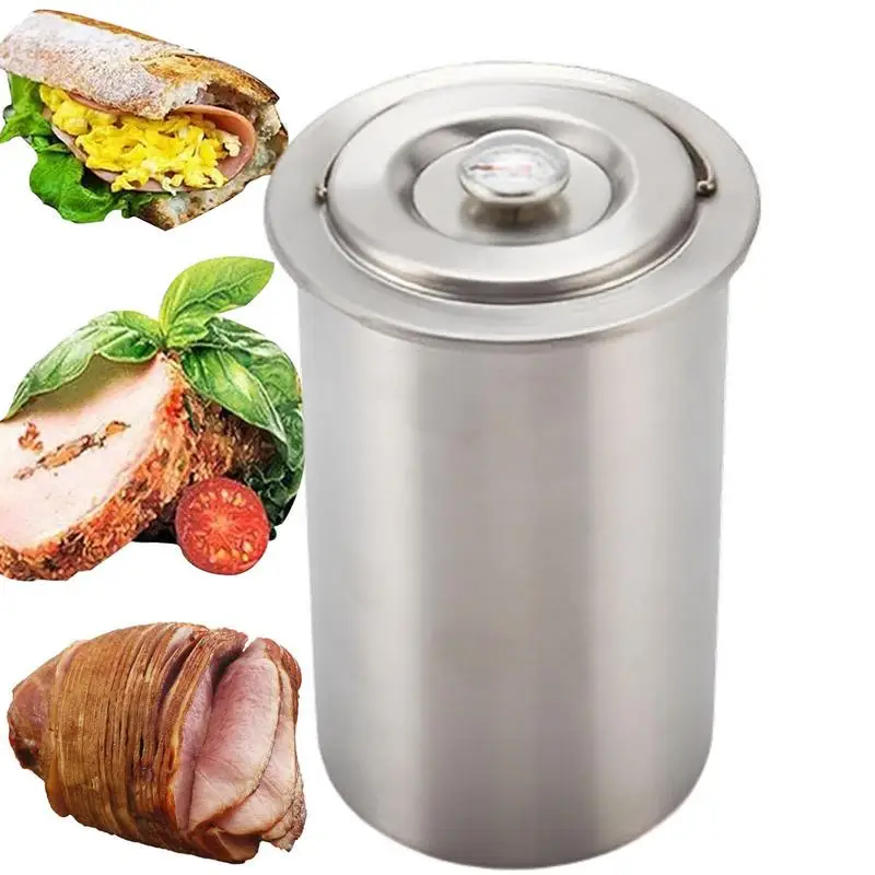 

Ham Press Maker Stainless Steel Meat Press Maker Sandwich Ham Pressing Machine With Thermometer Meat Pressure Cookers Boiler Pot
