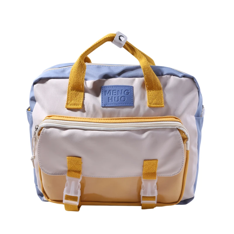 

Women Cow Backpack Cute Female Student College Schoolbag Girl Badge Multifunctional Backpacks Kawaii Ladies Waterproof Nylon Bag