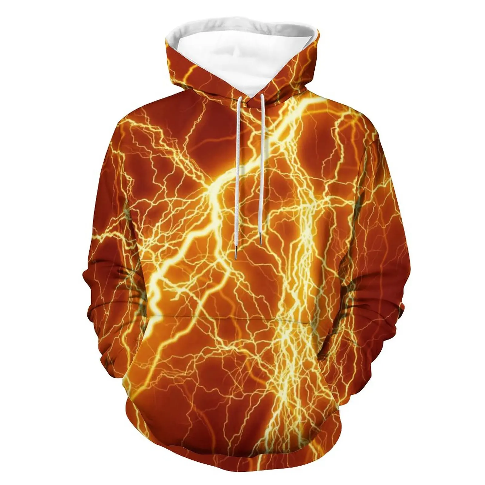 

Unisex Thunder Magma Novelty Hoodie 3D Printed Long Sleeve Leisure Pullover Hooded Sweatshirt with Pockets
