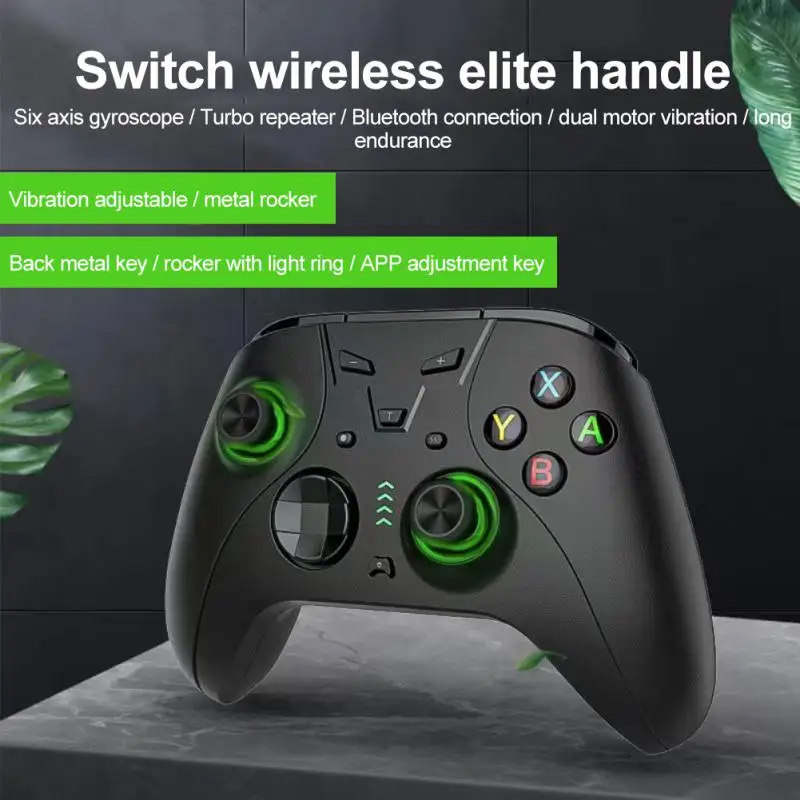 

For Switch Wireless Gamepad Switch Console Bluetooth Game Controller Double Vibration And Turbo Function Six-axis Gyro Joystick